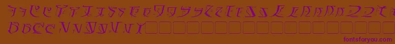 FalmerItalic Font – Purple Fonts on Brown Background