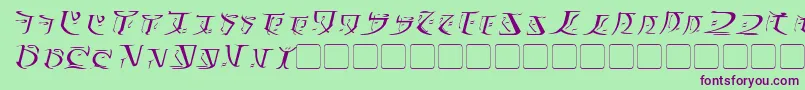 FalmerItalic Font – Purple Fonts on Green Background