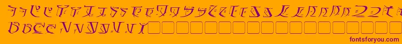 FalmerItalic Font – Purple Fonts on Orange Background