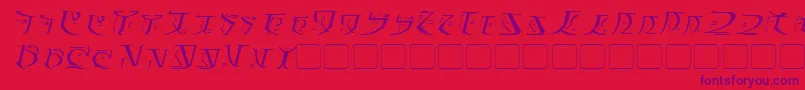 フォントFalmerItalic – 赤い背景に紫のフォント