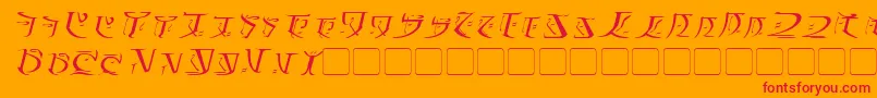 FalmerItalic Font – Red Fonts on Orange Background