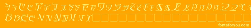 FalmerItalic Font – Yellow Fonts on Orange Background