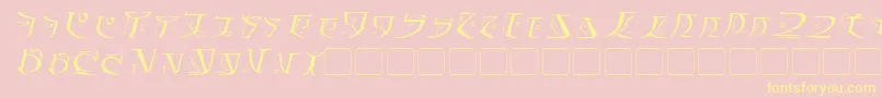 FalmerItalic Font – Yellow Fonts on Pink Background