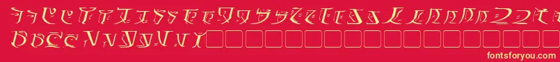 FalmerItalic Font – Yellow Fonts on Red Background