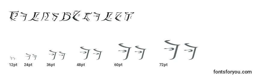 FalmerItalic Font Sizes