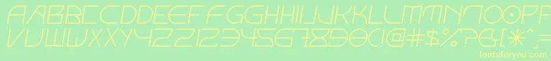 Fontcoiv Font – Yellow Fonts on Green Background