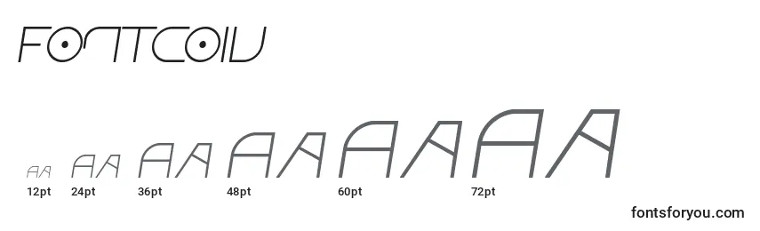 Размеры шрифта Fontcoiv