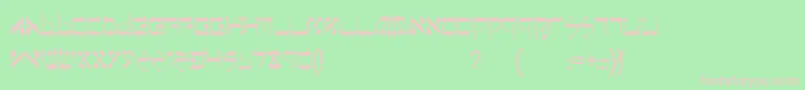 Jeru Font – Pink Fonts on Green Background