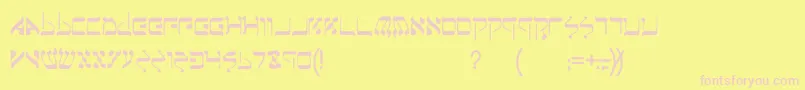 Шрифт Jeru – розовые шрифты на жёлтом фоне