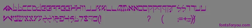 Шрифт Jeru – фиолетовые шрифты на сером фоне