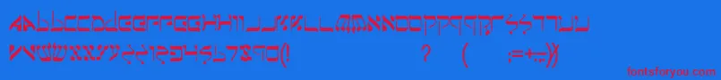 Шрифт Jeru – красные шрифты на синем фоне