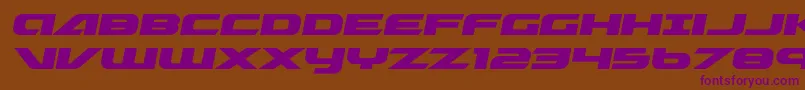 Graymalkincompactexpand-Schriftart – Violette Schriften auf braunem Hintergrund