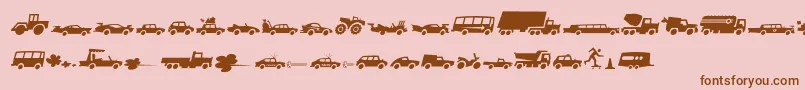 Autofont Font – Brown Fonts on Pink Background