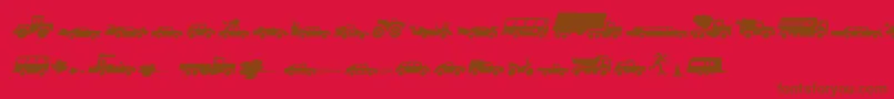 Autofont Font – Brown Fonts on Red Background