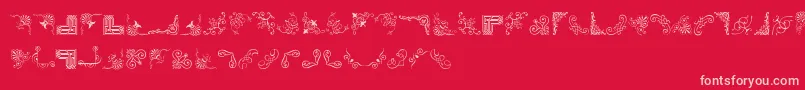 fuente CornpopTwo – Fuentes Rosadas Sobre Fondo Rojo