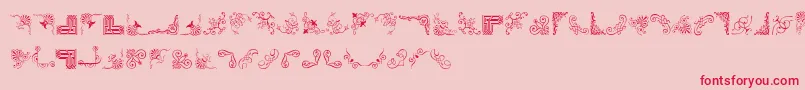 CornpopTwo-Schriftart – Rote Schriften auf rosa Hintergrund