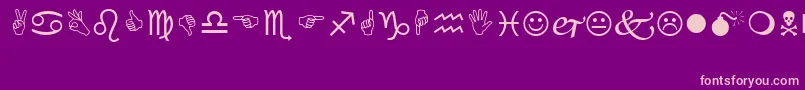 fuente Wingdings – Fuentes Rosadas Sobre Fondo Morado