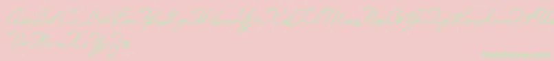 Spirulina Font – Green Fonts on Pink Background