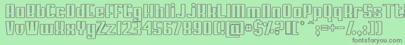 MyPumaOutlined Font – Gray Fonts on Green Background