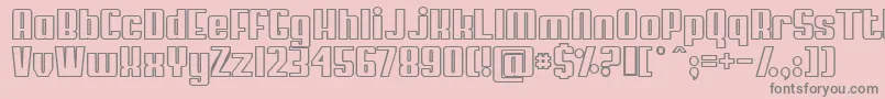 MyPumaOutlined Font – Gray Fonts on Pink Background