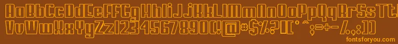 MyPumaOutlined Font – Orange Fonts on Brown Background