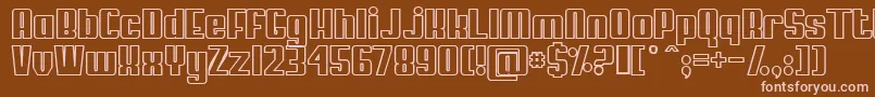 MyPumaOutlined Font – Pink Fonts on Brown Background