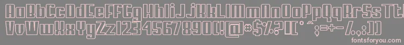 MyPumaOutlined-Schriftart – Rosa Schriften auf grauem Hintergrund