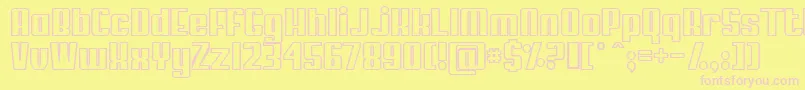 MyPumaOutlined Font – Pink Fonts on Yellow Background