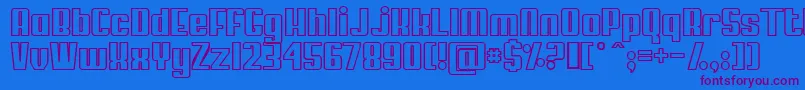 MyPumaOutlined Font – Purple Fonts on Blue Background