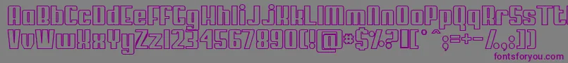 MyPumaOutlined Font – Purple Fonts on Gray Background