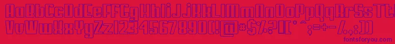 MyPumaOutlined Font – Purple Fonts on Red Background