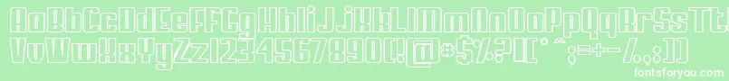 フォントMyPumaOutlined – 緑の背景に白い文字