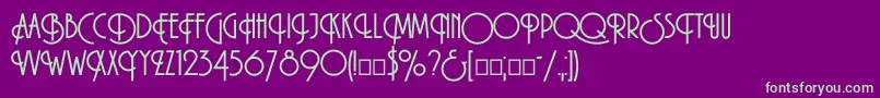 Macarenac Font – Green Fonts on Purple Background