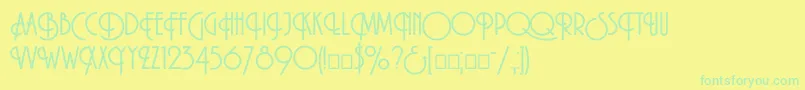 Macarenac Font – Green Fonts on Yellow Background