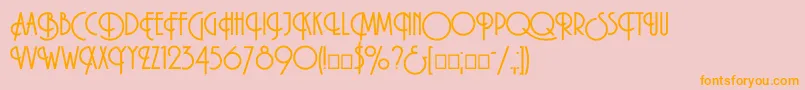 Macarenac Font – Orange Fonts on Pink Background