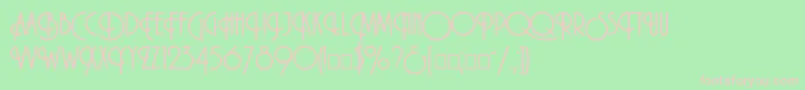 Macarenac Font – Pink Fonts on Green Background