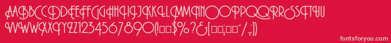 Macarenac Font – Pink Fonts on Red Background