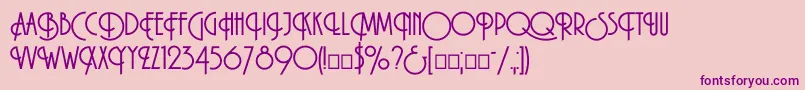 Macarenac Font – Purple Fonts on Pink Background