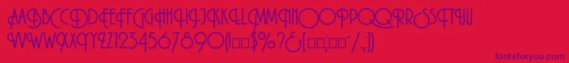 Macarenac Font – Purple Fonts on Red Background