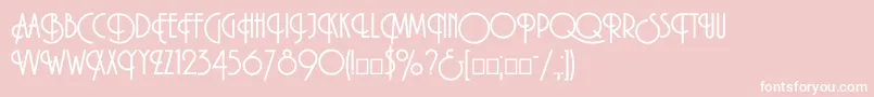 Macarenac Font – White Fonts on Pink Background