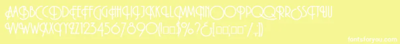 Macarenac Font – White Fonts on Yellow Background