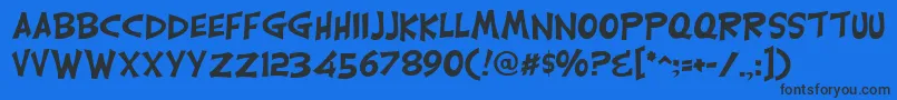 CarlisleRegular Font – Black Fonts on Blue Background