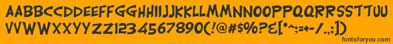 CarlisleRegular Font – Black Fonts on Orange Background