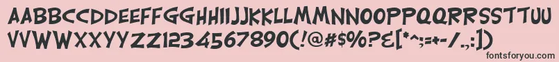 CarlisleRegular Font – Black Fonts on Pink Background