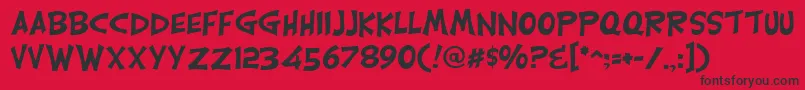 CarlisleRegular Font – Black Fonts on Red Background