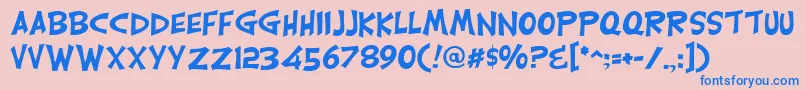 CarlisleRegular Font – Blue Fonts on Pink Background