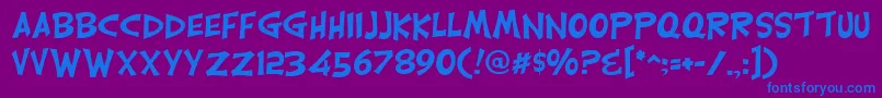 CarlisleRegular Font – Blue Fonts on Purple Background
