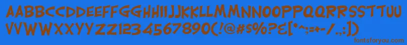 CarlisleRegular Font – Brown Fonts on Blue Background