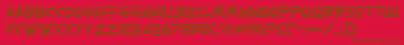 CarlisleRegular Font – Brown Fonts on Red Background