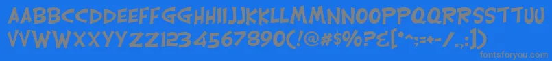 CarlisleRegular Font – Gray Fonts on Blue Background